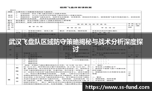 武汉飞盘队区域防守策略揭秘与战术分析深度探讨